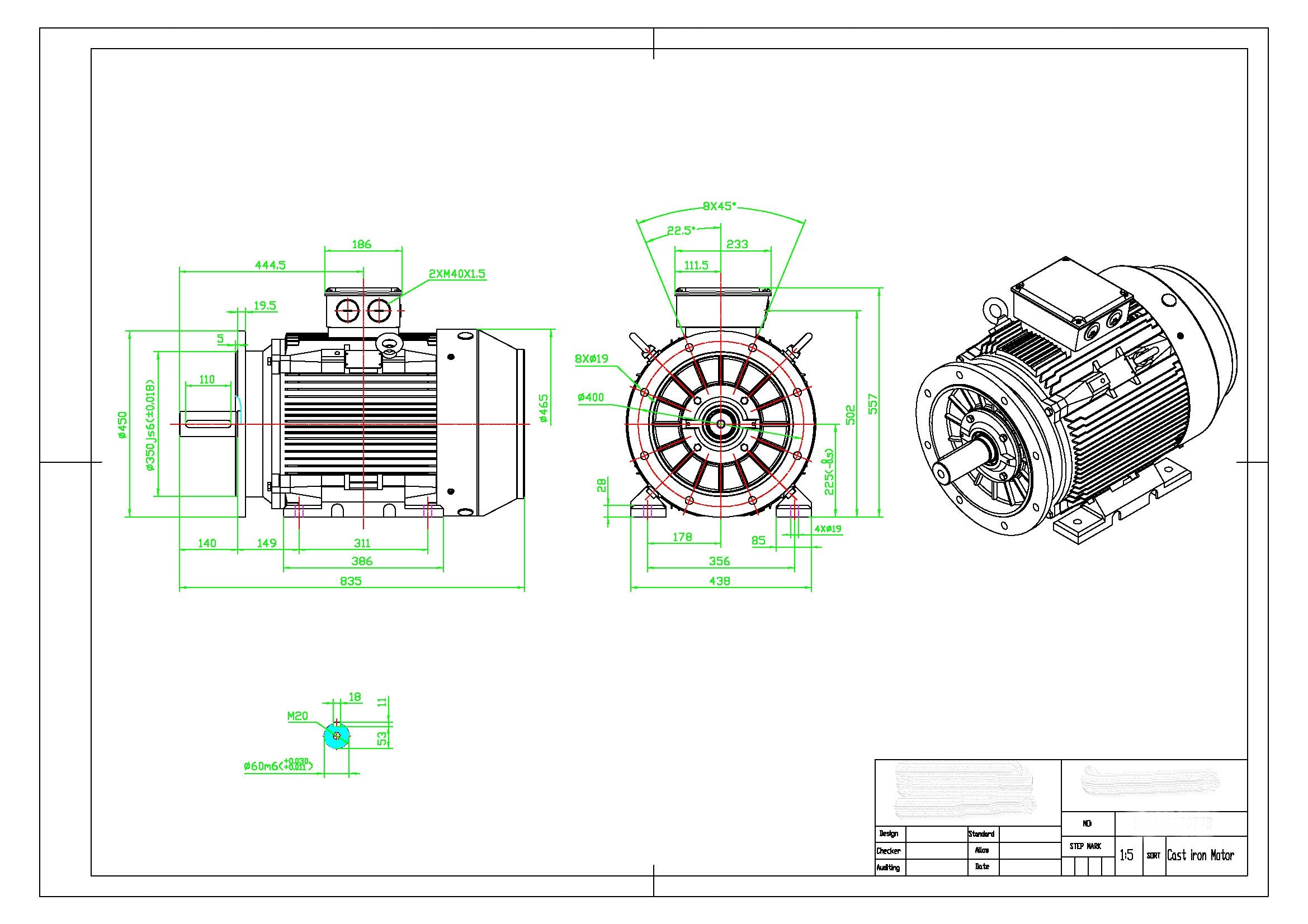 Brook Crompton mixer motor