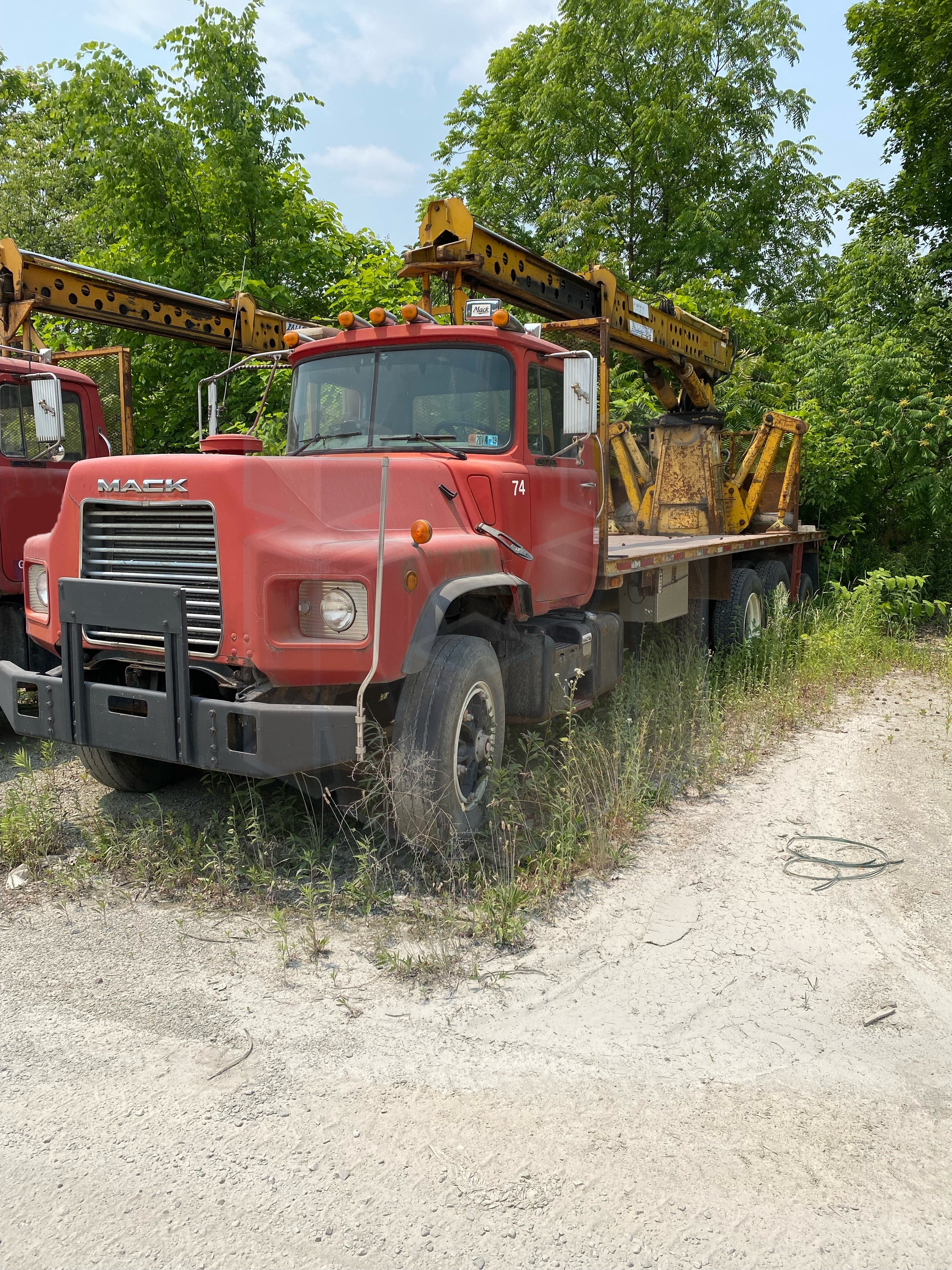 Mack boom truck