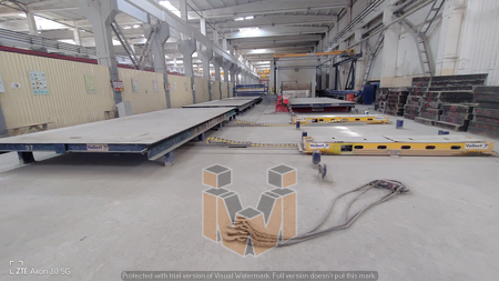 For producing precast walls (solid or multi-layer), slabs and other precast flat elements