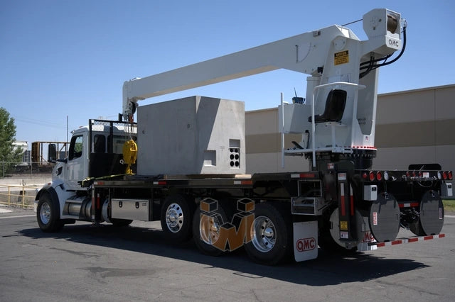 Peterbilt 567 truck with QMC 5037R Rear Mounted Boom Crane
