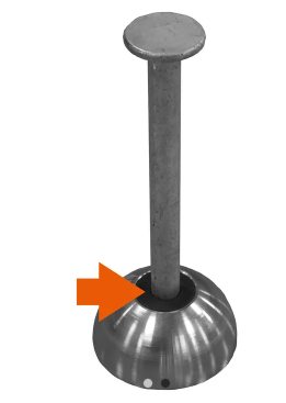 Rubber grommet ring for BB-MAG02 Magnet 2T used to secure spherical anchors in concrete casting applications