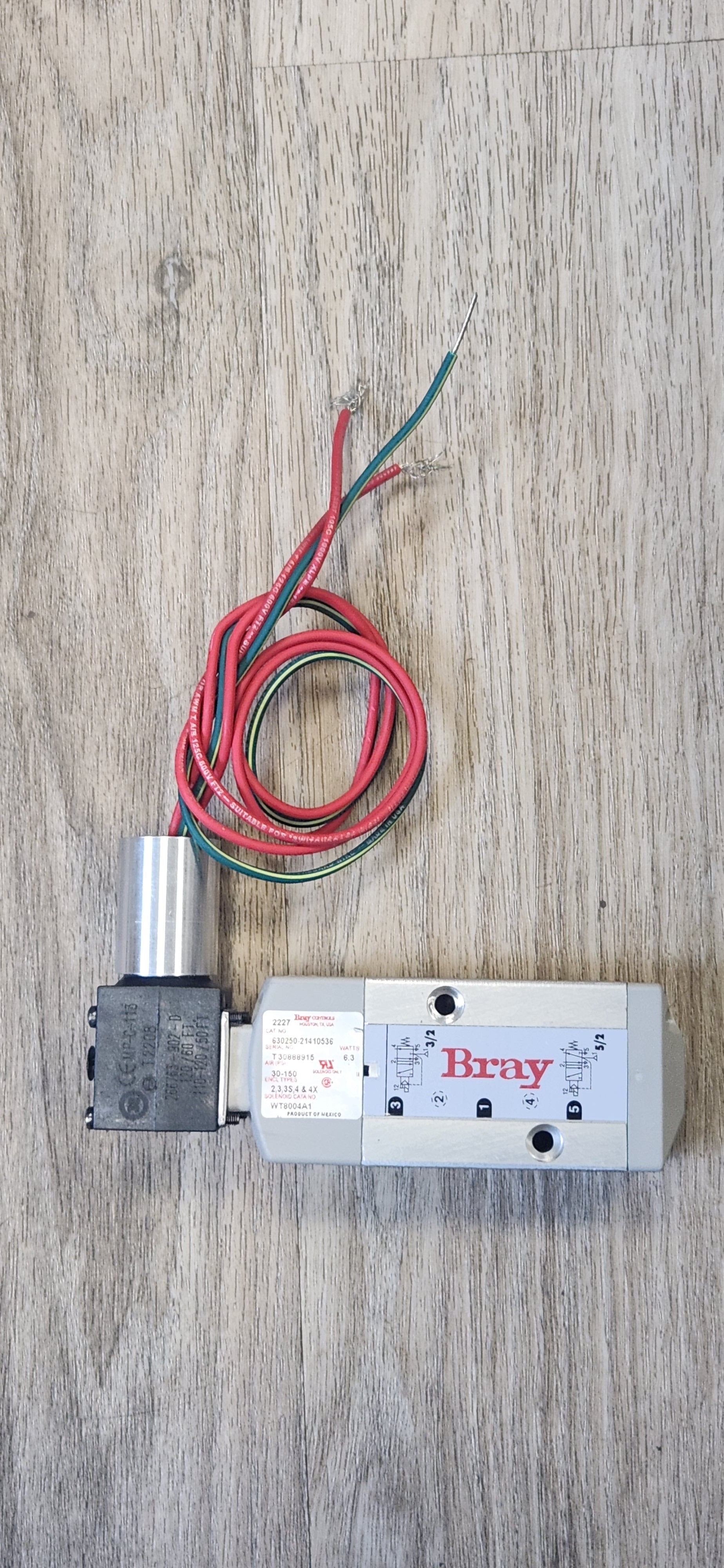 Bray - Namur Mount Solenoid Valve - 120V single coil