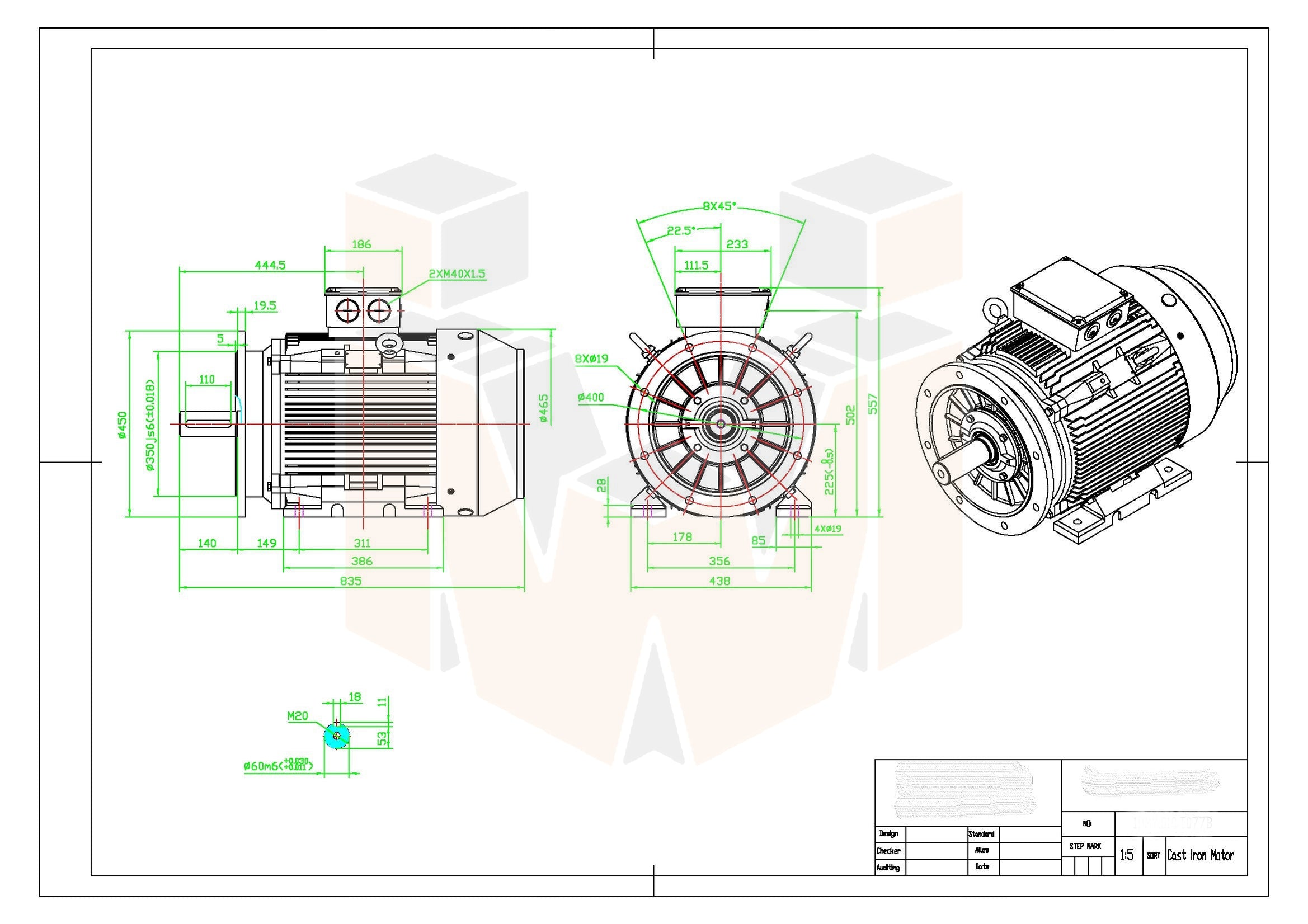 Brook Crompton mixer motor