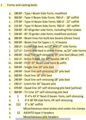 Prestress Casting Bed Equipment