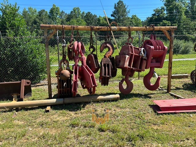 Assorted Crane Hook Blocks, Snatch Blocks, Sheaves & Rigging Hardware