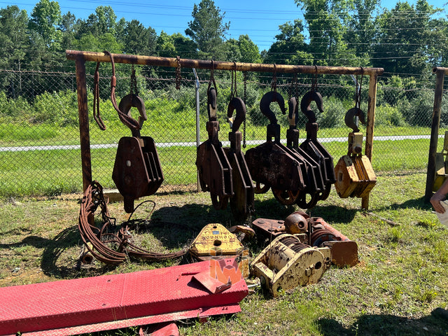 Assorted Crane Hook Blocks, Snatch Blocks, Sheaves & Rigging Hardware