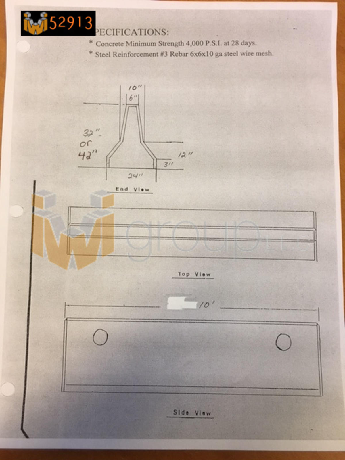 Median Barrier Form